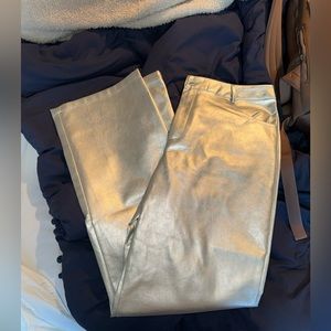 Silver Metallic Pants